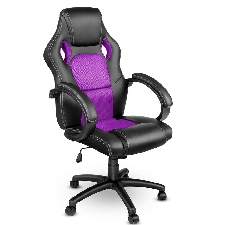 Racing Chefsessel Bürostuhl Drehstuhl 14 Farbvarianten, gepolsterte Armlehnen, Wippmechanik, Lift SG