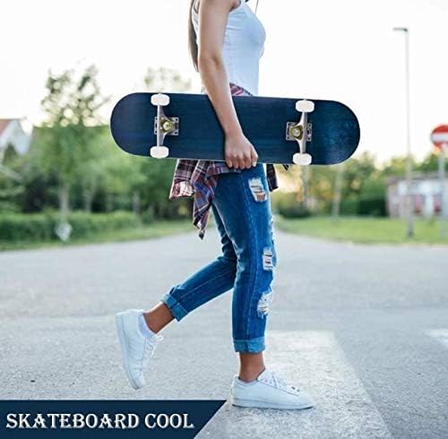 Skateboard Komplettboard mit ABEC-7 Kugellager 9-lagigem Ahornholz für Kinder Jungendliche und Erwac