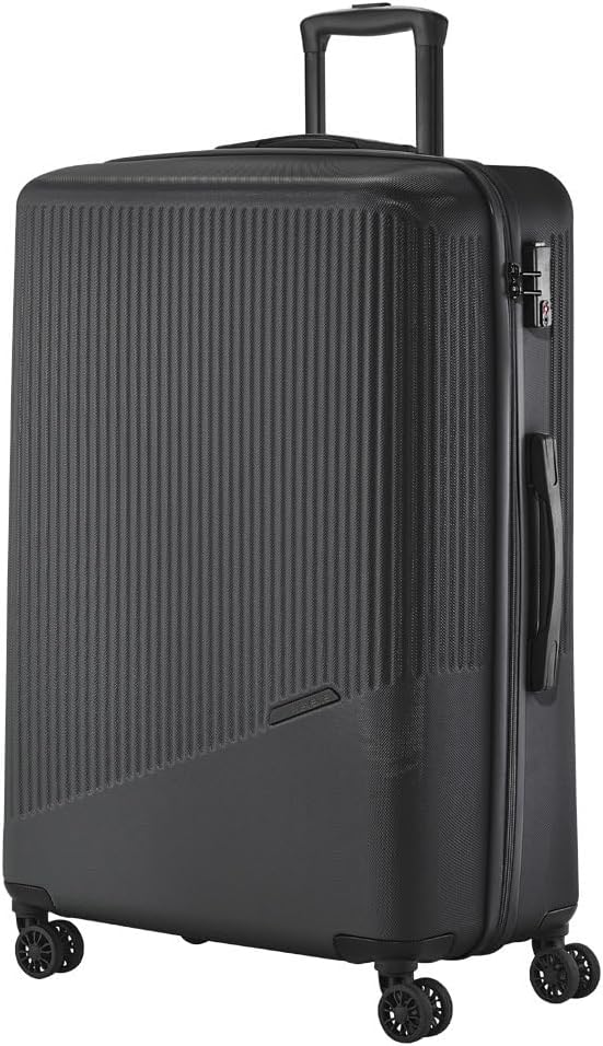 travelite 4-Rad Hartschalenkoffer gross 96 Liter, Gepäck Serie BALI: ABS Hartschalen Trolley mit TSA