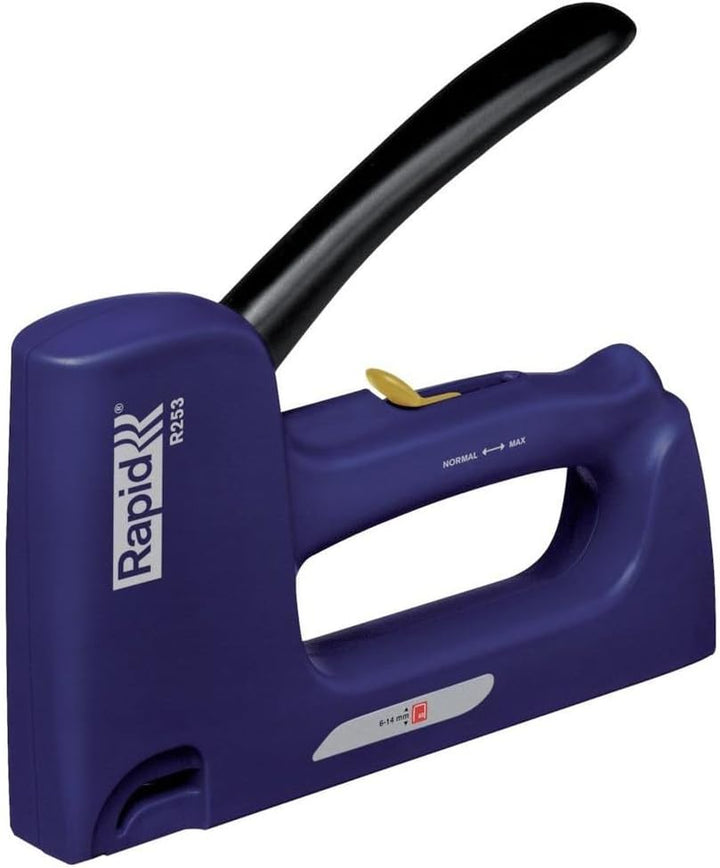 Rapid Handtacker R253, Tacker für Holz und Stoffe, Leicht, 2-Stufen-Schlagkraftregelung, für Klammer