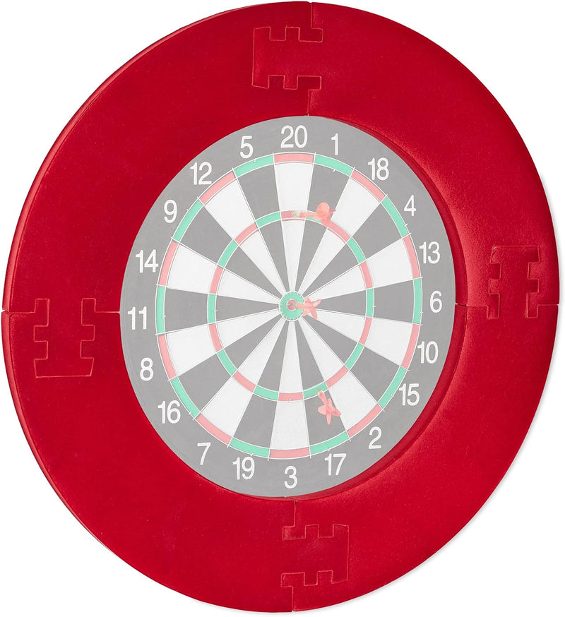 Relaxdays Dart Catchring R7, 4-teilig, Schutzring für 45 cm Dartscheibe, stabiler Wandschutz, EVA, G