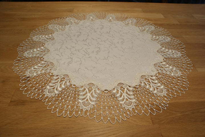Plauener Spitze by Modespitze 4048E_14_70 Tischdecke Oslo E, Gre 70 cm, rund 70 cm rund, 70 cm rund