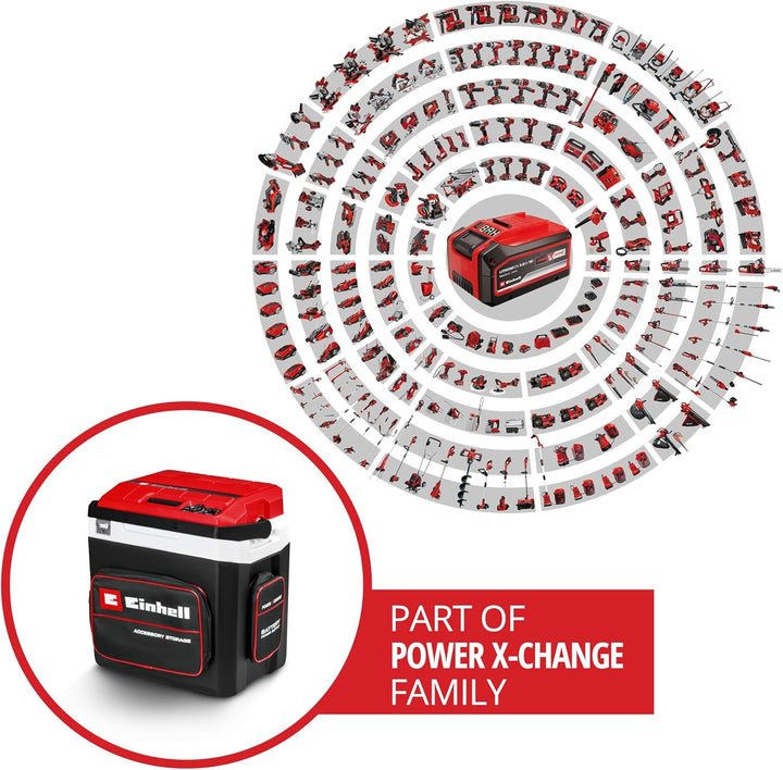 Einhell Akku-Kühlbox TE-COL 18/27 Li-Solo Power X-Change (18 V, 27 Liter, Kühlen und Warmhalten, Hyb