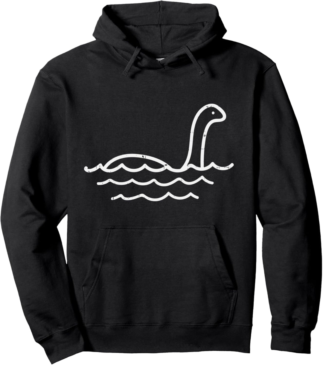 Loch Ness Monster Line Cute Nessie Nessy Animal Lover Gift Pullover Hoodie