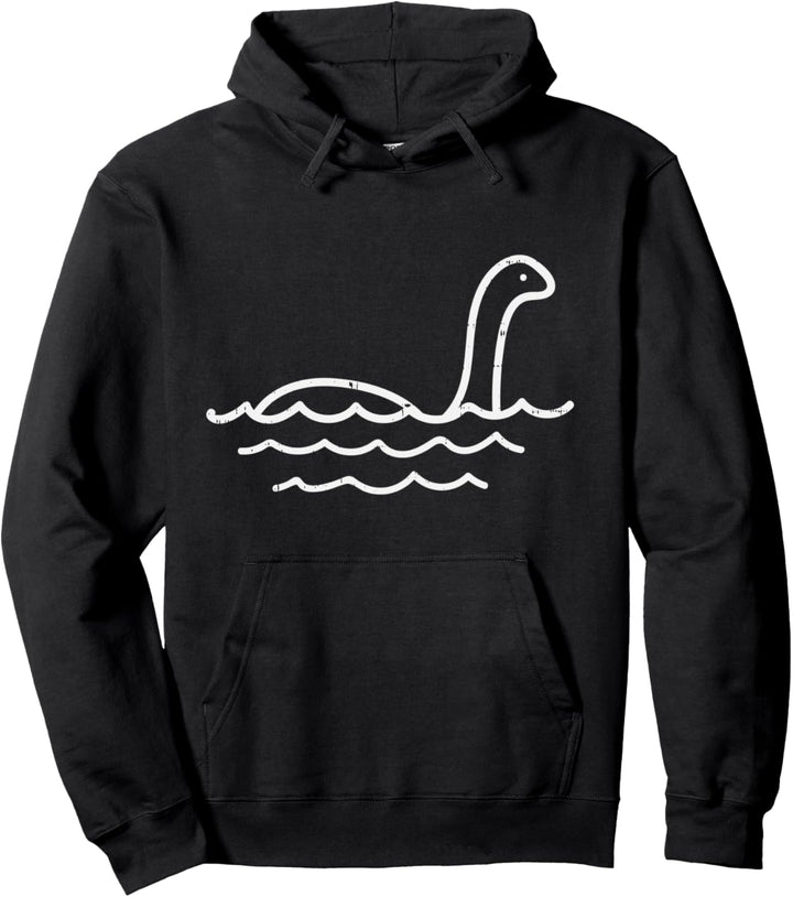 Loch Ness Monster Line Cute Nessie Nessy Animal Lover Gift Pullover Hoodie