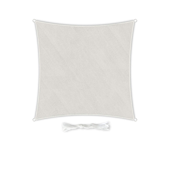 Hometex Premium Textiles Sonnensegel 3×3m Quadratisch inkl. Befestigungseile | Sahne | Sonnenschutz