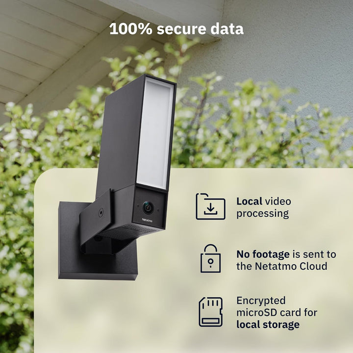 Netatmo Überwachungskamera für den Aussenbereich,2SD, WLAN 5 GHz, 2K HDR, KI-Erkennung Personen/Fahr