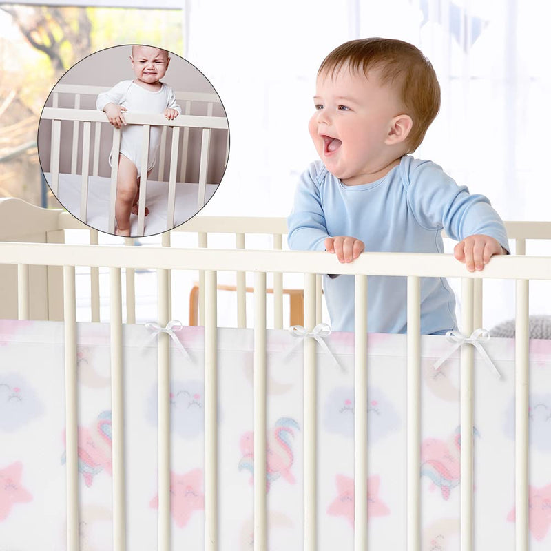 Vicloon Bettumrandung Nestchen, Nestchen für Kinderbetten Kantenschutz Baby Babybett, Kopfschutz Bab