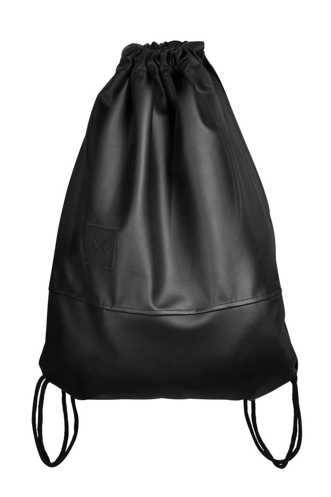 Black Out Sports Bag - Kunstleder Rucksack Gym Bag Turnbeutel Sport Beutel Tasche Manufaktur13 M13