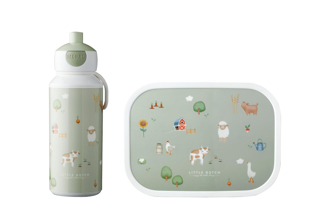 Mepal - Lunch-Set Campus Little Dutch - Set für Kinder mit Pop-up Trinkflasche & Lunch Box - Lunch-S