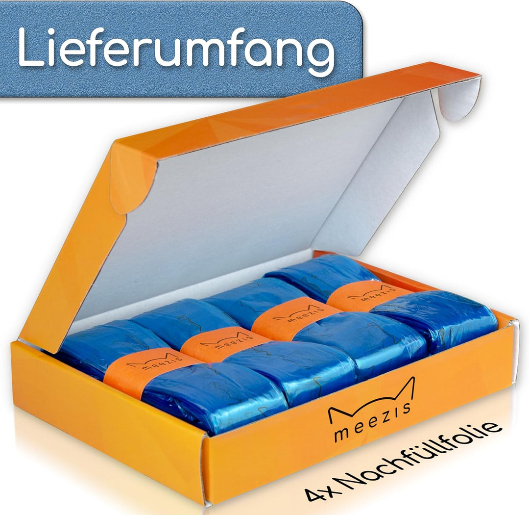kittybag Nachfüllfolie 4-Pack - kompatibel mit Nachfüllkassetten für Littycat Katzenstreu-Entsorgung