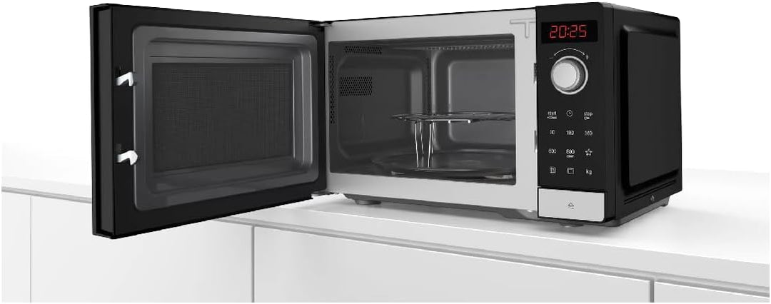 Bosch FEL023MS2 Serie 2 Mikrowelle, 26 x 44 cm, 800 W, Drehteller 27 cm, Quarzgrill, Timer, AutoPilo