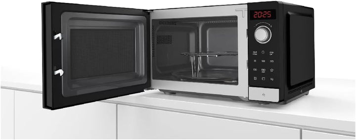 Bosch FEL023MS2 Serie 2 Mikrowelle, 26 x 44 cm, 800 W, Drehteller 27 cm, Quarzgrill, Timer, AutoPilo