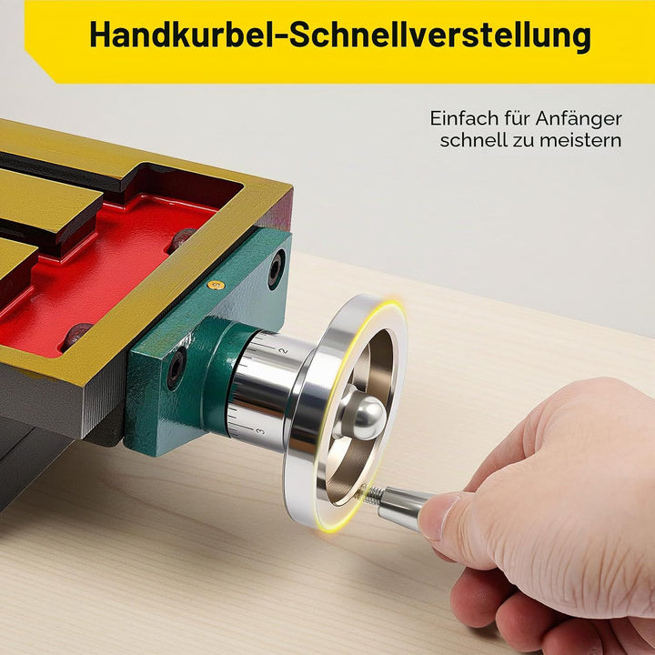 Kreuztisch 570x100mm, Frästisch, Koordinatentisch mit 270 mm X-Achse, 125 mm Y-Achse, 2‑achsiger Frä