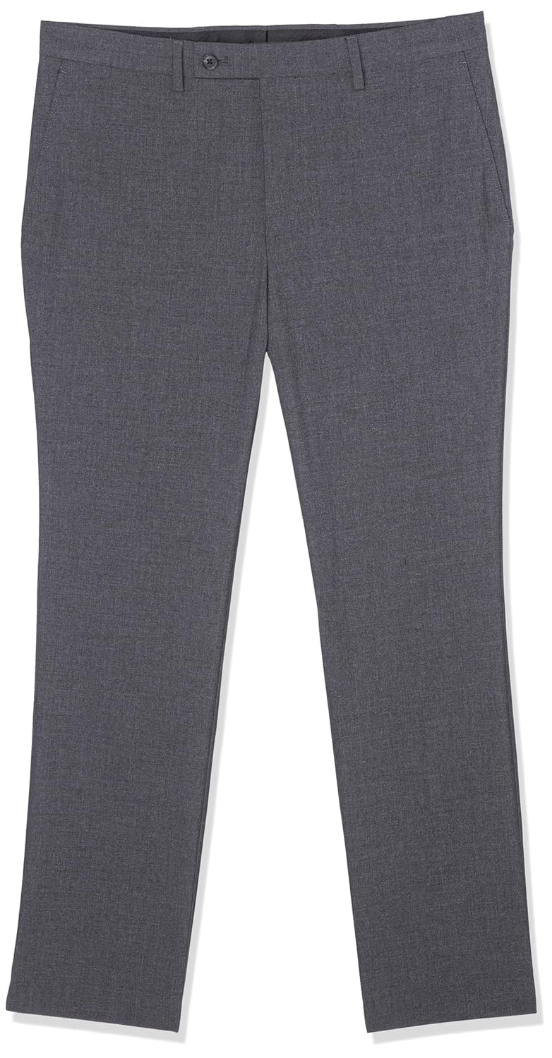 DKNY Herren Klassische Hose 30W / 32L Anthrazit Massiv, 30W / 32L Anthrazit Massiv