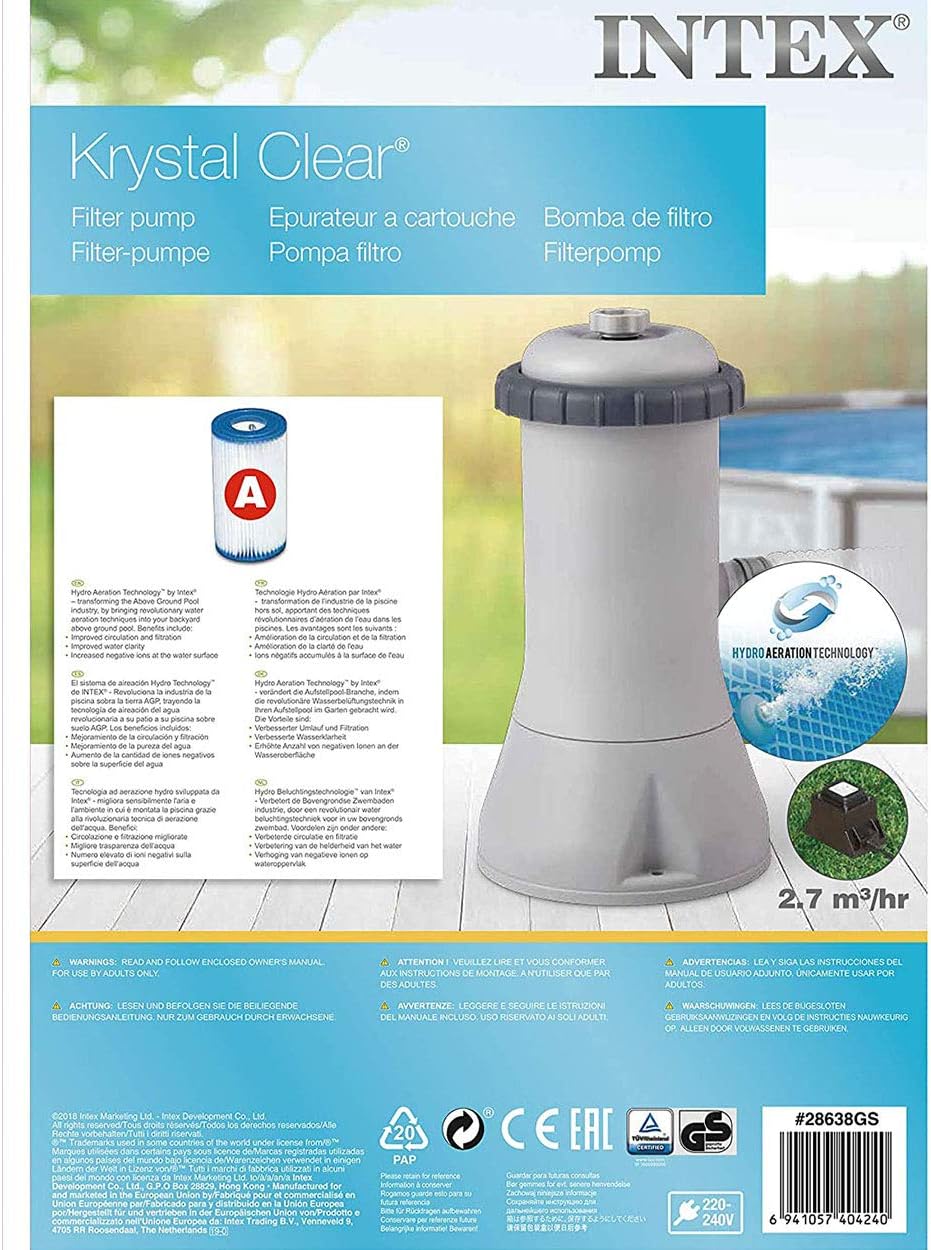 Intex Kartuschenreiniger C1000 2,7 m³/h 700 M3/HR