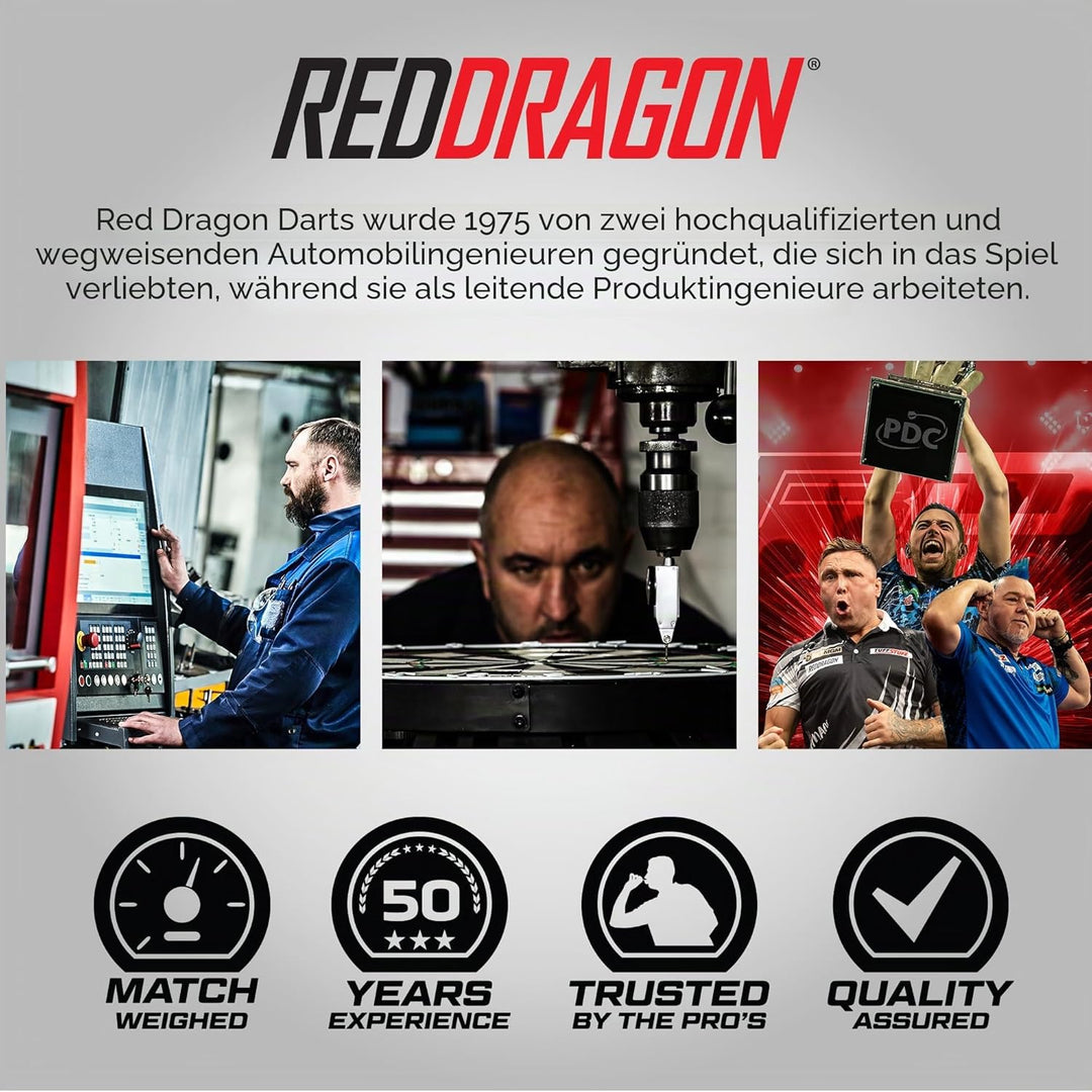 RED DRAGON Pegasus Professionelles Dartpfeil-Set aus Wolfram, erhältlich in 21, 23, 24, 25, 26, 28,