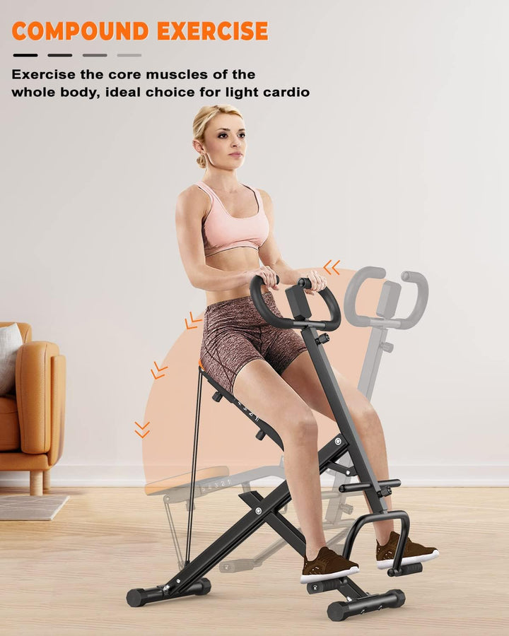 Dskeuzeew Squat Machine Faltbare Kniebeugenmaschine Heimtrainer Fitnessgeräte Kniebeugen mit Widerst