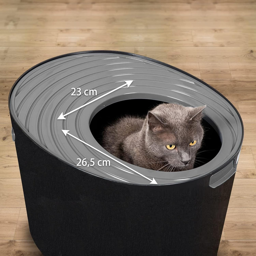 Iris Ohyama, Katzentoilette hop in / Katzenklo oben einstieg mit gerilltem Deckel, keine Verbreitung