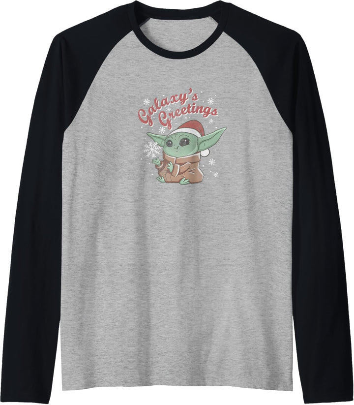 Star Wars The Mandalorian Child Holiday Greetings Raglan