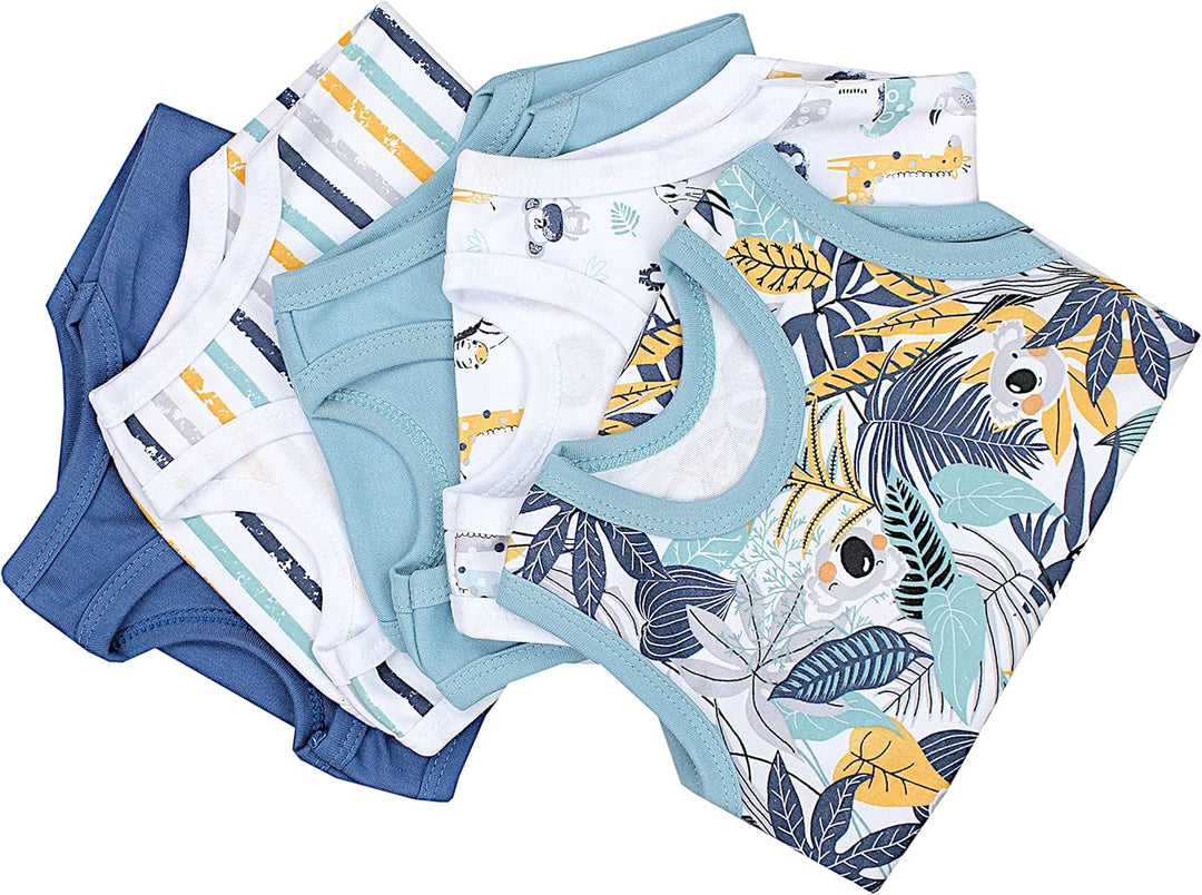 TupTam Baby Jungen Achselbody in Unifarben 5er Pack 86 Farbenmix 10, 86 Farbenmix 10