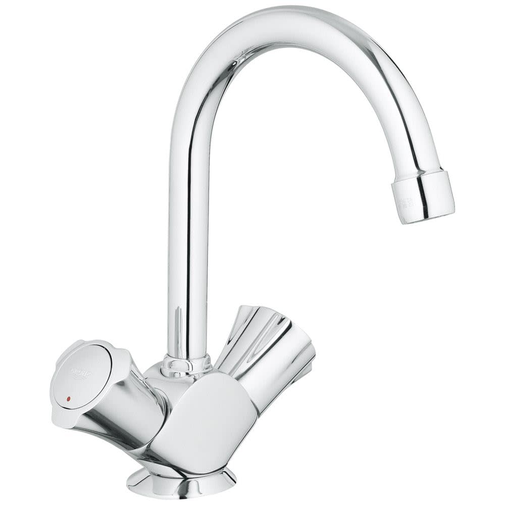 GROHE Waschtisch-Einlochbatterie Costa DN 15, mit Ablaufgarnitur, chrom 21375001, mit Ablaufgarnitur