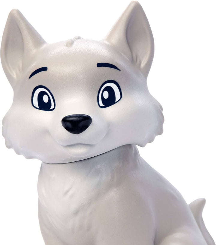 Mattel Disney Die Eiskönigin Anna-Modepuppe und Wolfsjunges-Figur mit 4 Zubehörteilen, einschliessli