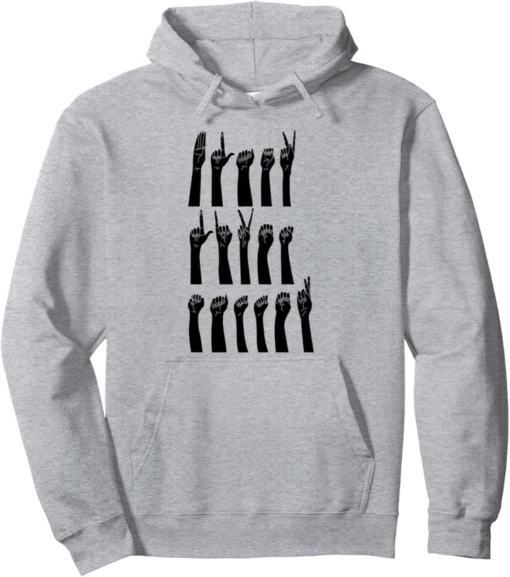 Black Lives Matter Shirt with ASL Sign Language Hands BLM Pullover Hoodie