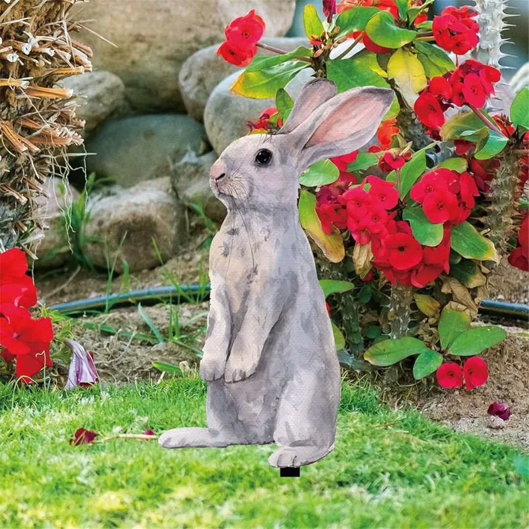 Gartenstecker Ostern Garten Hasen Deko Osterdeko für Draussen Frühling Modern Osterhase Aussen Oster