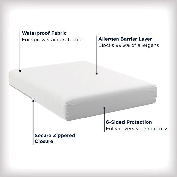 Aller-Ease AllerEase Matratzenschoner, wasserdicht, Queen-Size-Grösse, Polyester, Reissverschluss, A