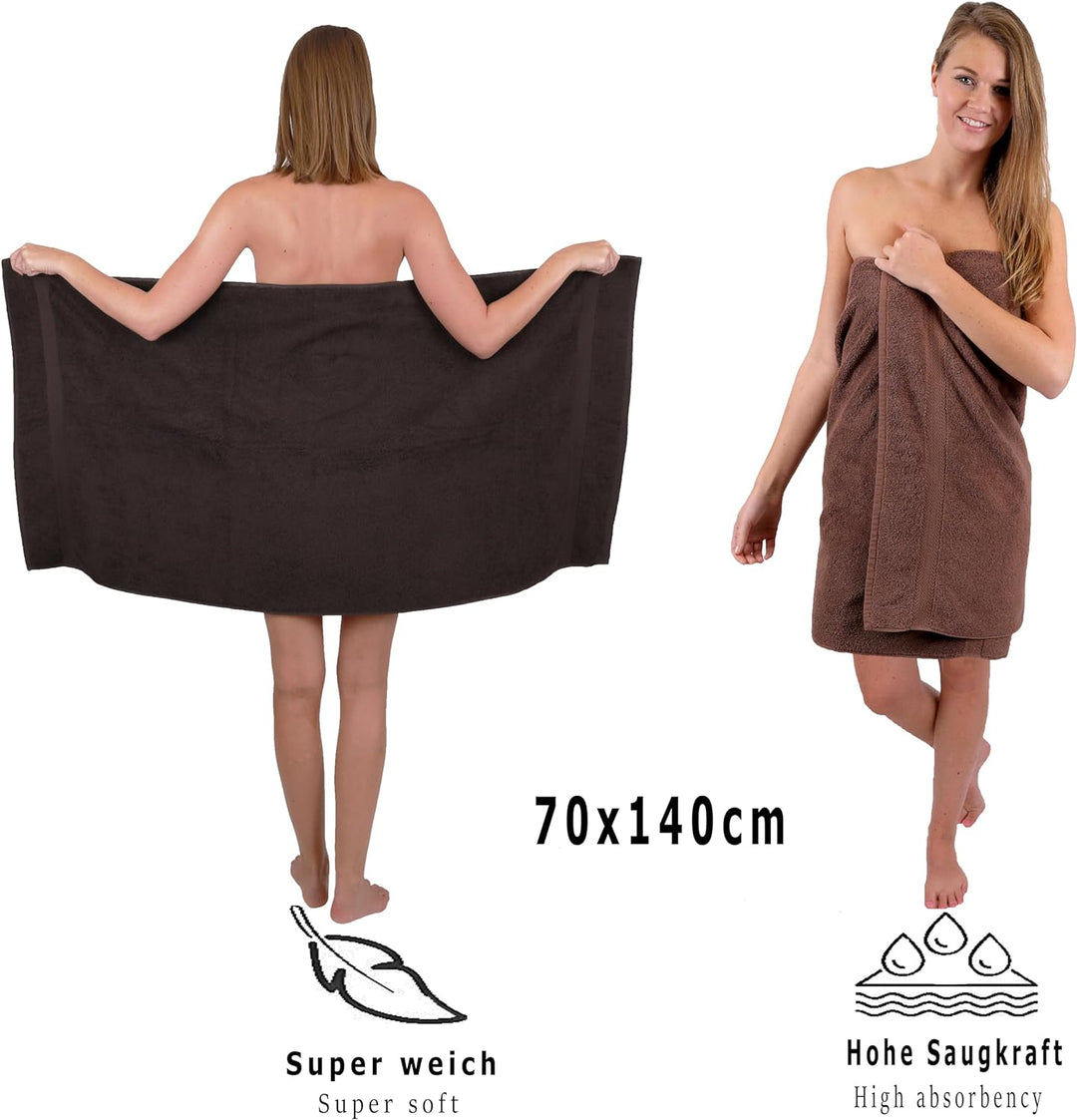Betz 10-TLG. Handtuch-Set Classic 100% Baumwolle 2 Duschtücher 4 Handtücher 2 Gästetücher 2 Seiftüch