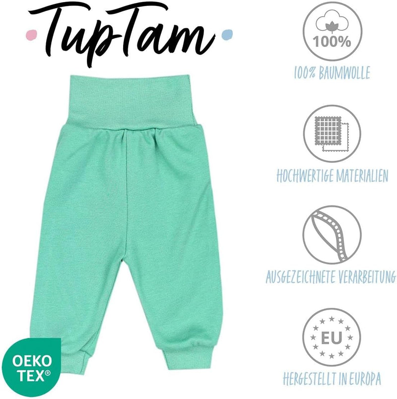 TupTam Unisex Baby Pumphose 5er Pack aus Oeko-Tex zertifizierten Materialien Langhose Unisex 74 Dunk