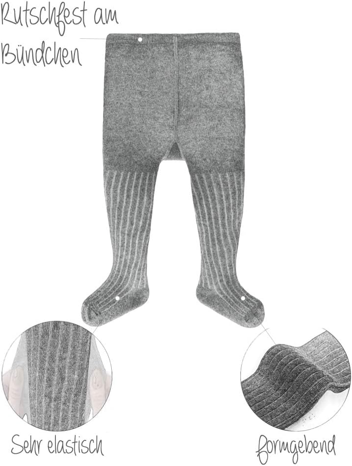 Tiny One Strumpfhose Baby & Kinder | Allergenfrei Bio Baumwolle | Elastische Babystrumpfhosen mit Ru