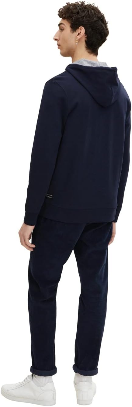 TOM TAILOR Denim Herren Basic Sweatshirtjacke L 10668 - Sky Captain Blue, L 10668 - Sky Captain Blue