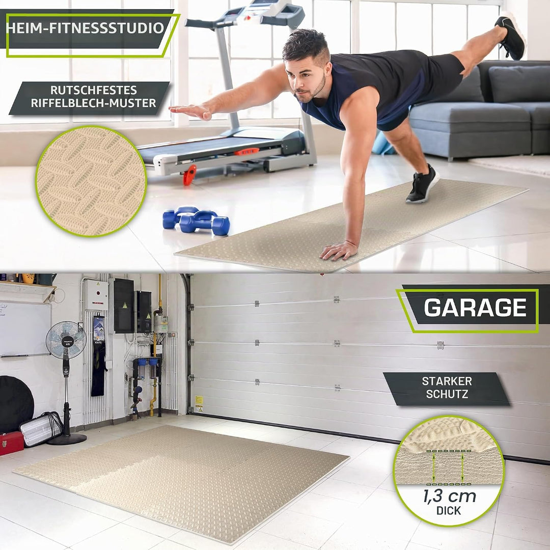 ProsourceFit Puzzle Exercise Mat ½ in, Eva Interlocking Foam Floor Tiles for Home Gym, Mat for Home