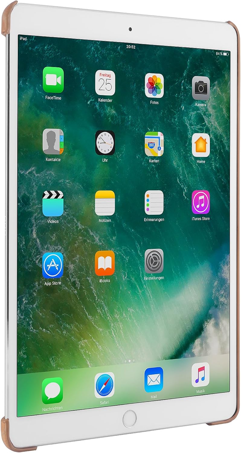 StilGut Leder-Cover kompatibel mit Apple iPad Pro 10.5" 2017 mit Keyboard Connector, Cognac Vintage,