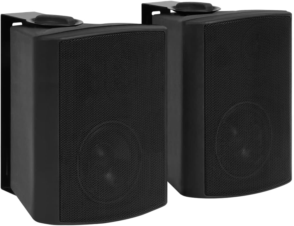 vidaXL Wandlautsprecher Stereo 2 STK. Schwarz Indoor Outdoor 100 W