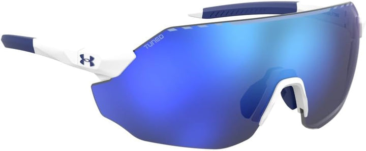 Under Armour Unisex Ua Halftime Sunglasses, Blanco Mate/Azul Real, 99
