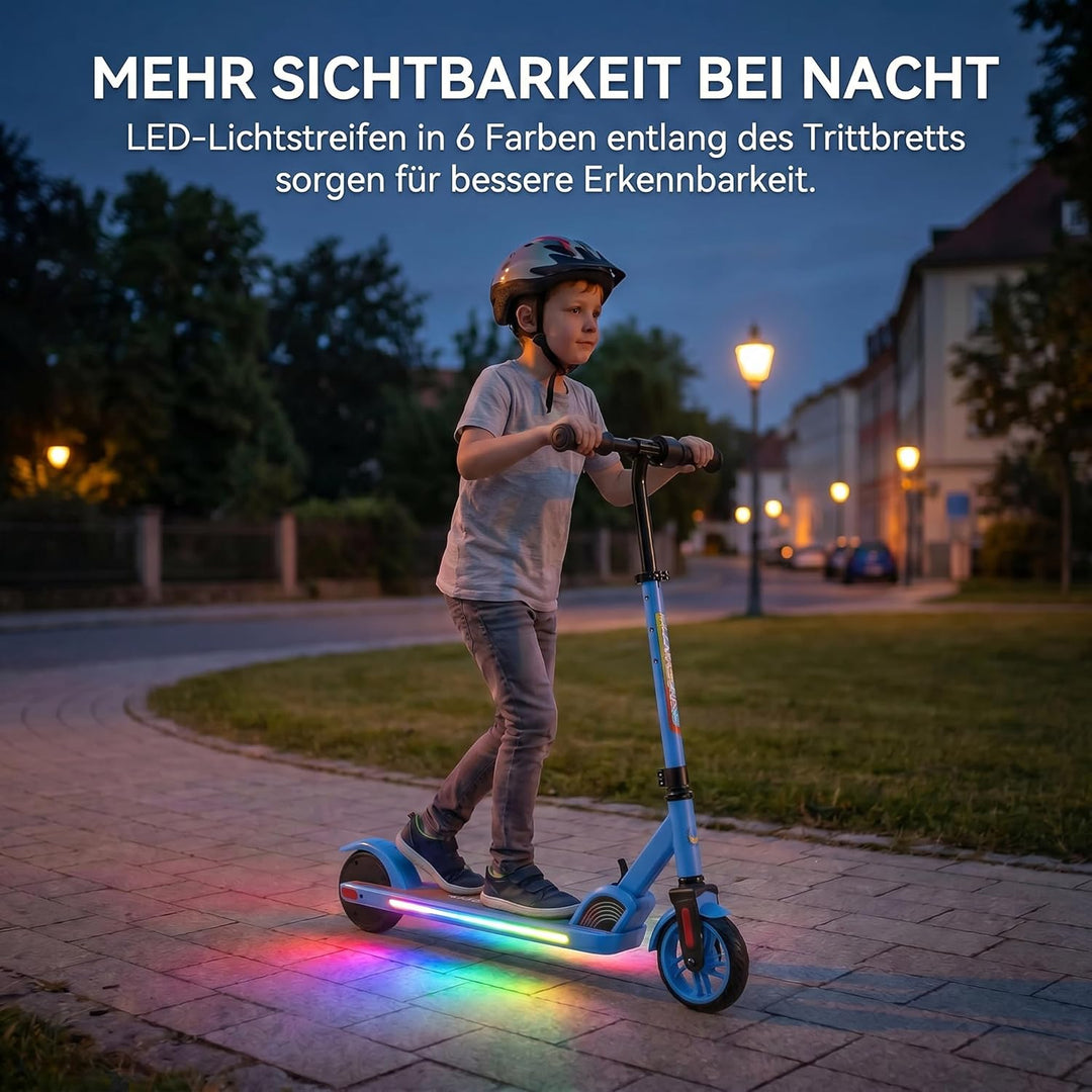 Caroma E Scooter Kinder von 8-12 Jahren, 180W Motor, 16 km/h, 60 min Fahrzeit, Einstellbare Geschwin