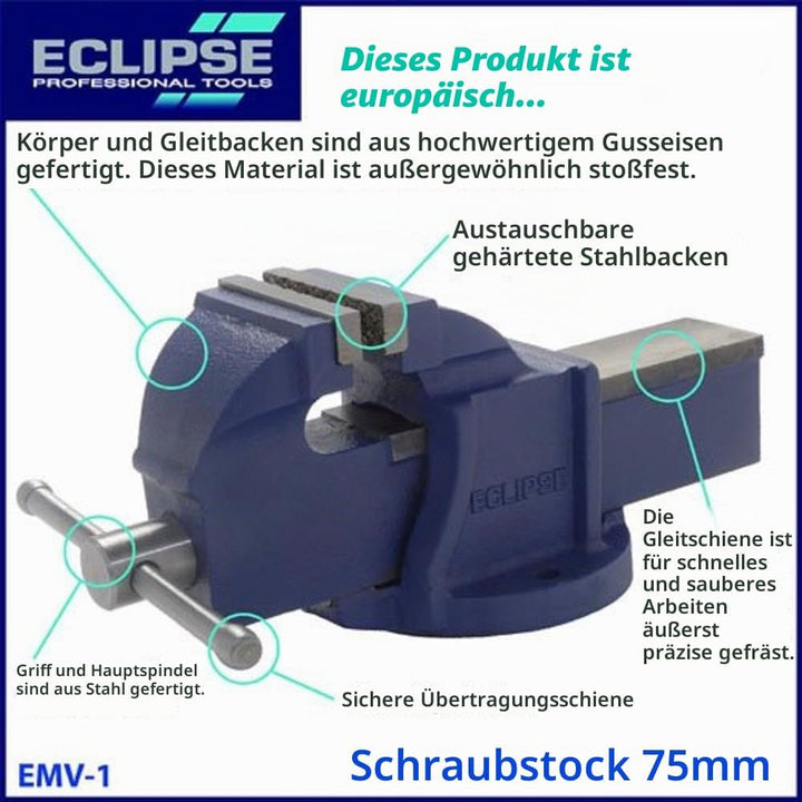 Eclipse Professional Tools EMV-1 Parallel-Schraubstock, 760 mm