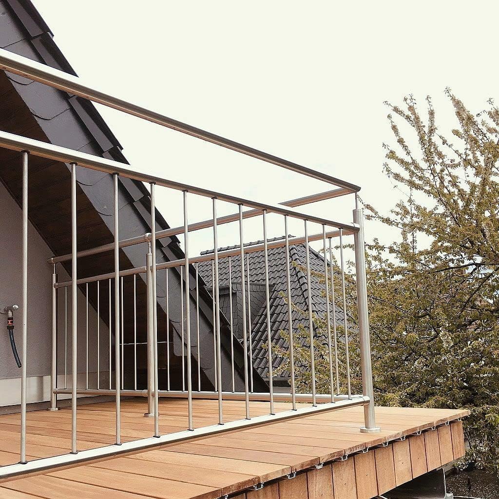 TIBU Geländer senkrechte Streben Balkon Terrasse Brüstung in der Länge: 1810 mm Höhe:900 mm 1810 mm