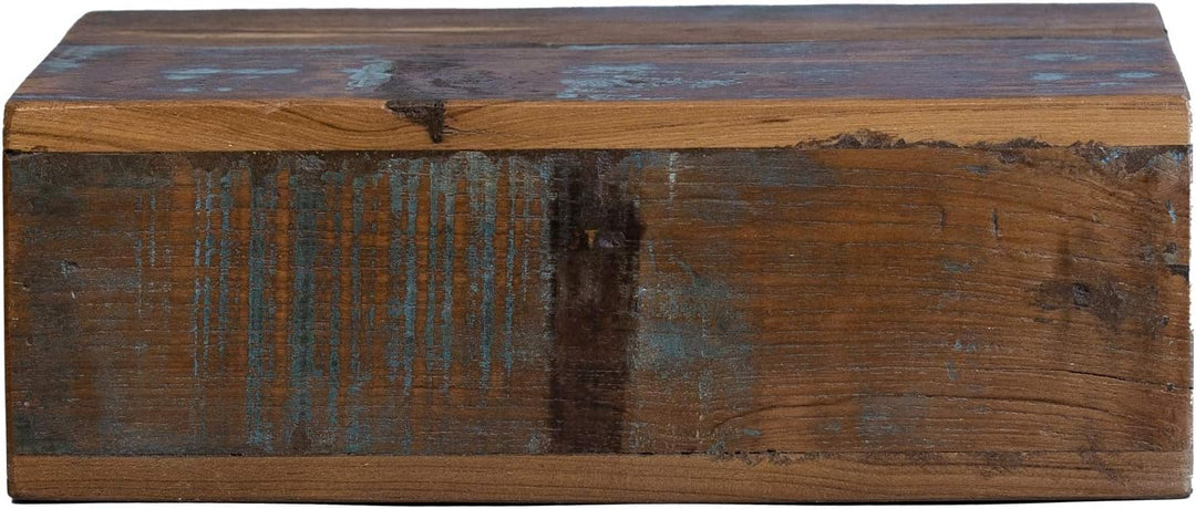 Woodkings® Wandboard mit Geheimfach Schublade Altholz rustikal braun farbig Wandregal Nachttisch