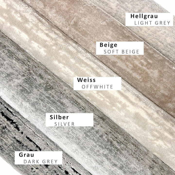 Kurzflor Teppich Laufer Wohnzimmer Hellgrau 80 X 150 cm, Moderner Super Soft Kurzflor Teppich 80 x 1
