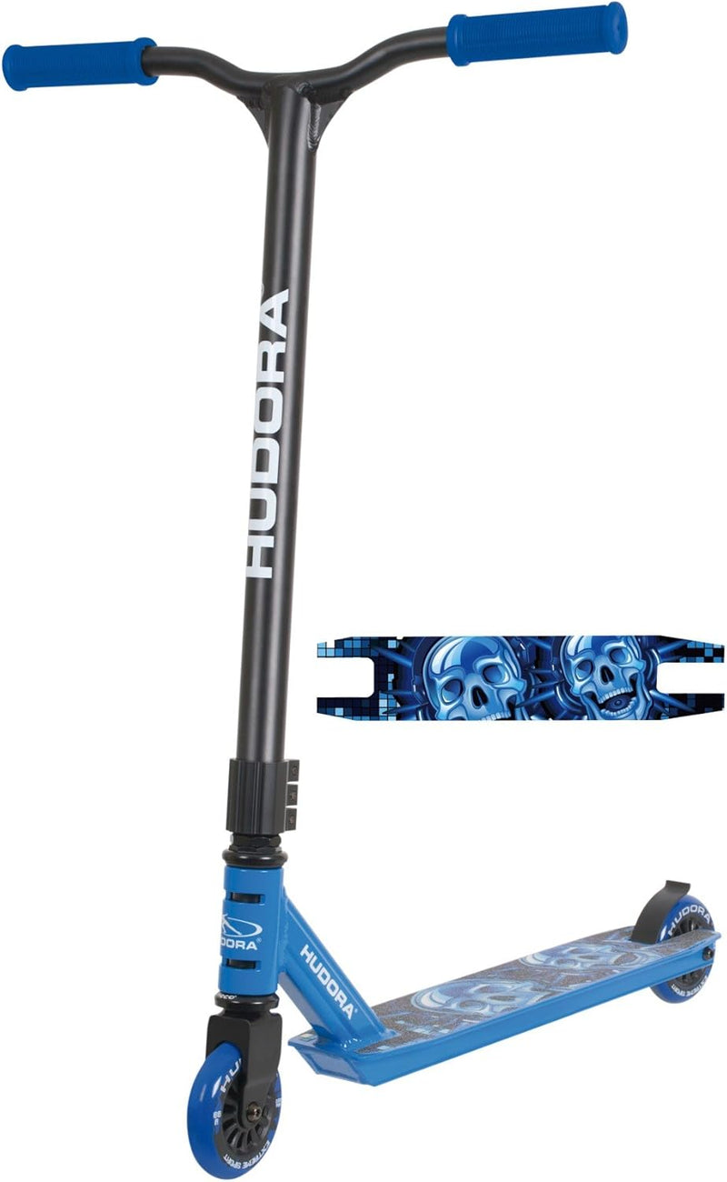 HUDORA Stuntscooter XQ12 - Tretroller für Kinder ab 6 Jahre - 360 grad Lenkung - Extra Robustheit -