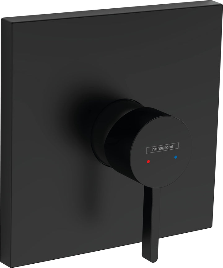 hansgrohe Wannenarmatur Finoris, Unterputz Brausebatterie, Duscharmatur für 1 Funktion, Mattschwarz