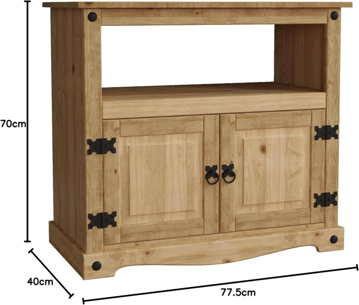 Vida Designs Corona TV-Schrank, Fernsehtisch, Schrank Wohnzimmer, gerade, Standfuss mit Ablage und M