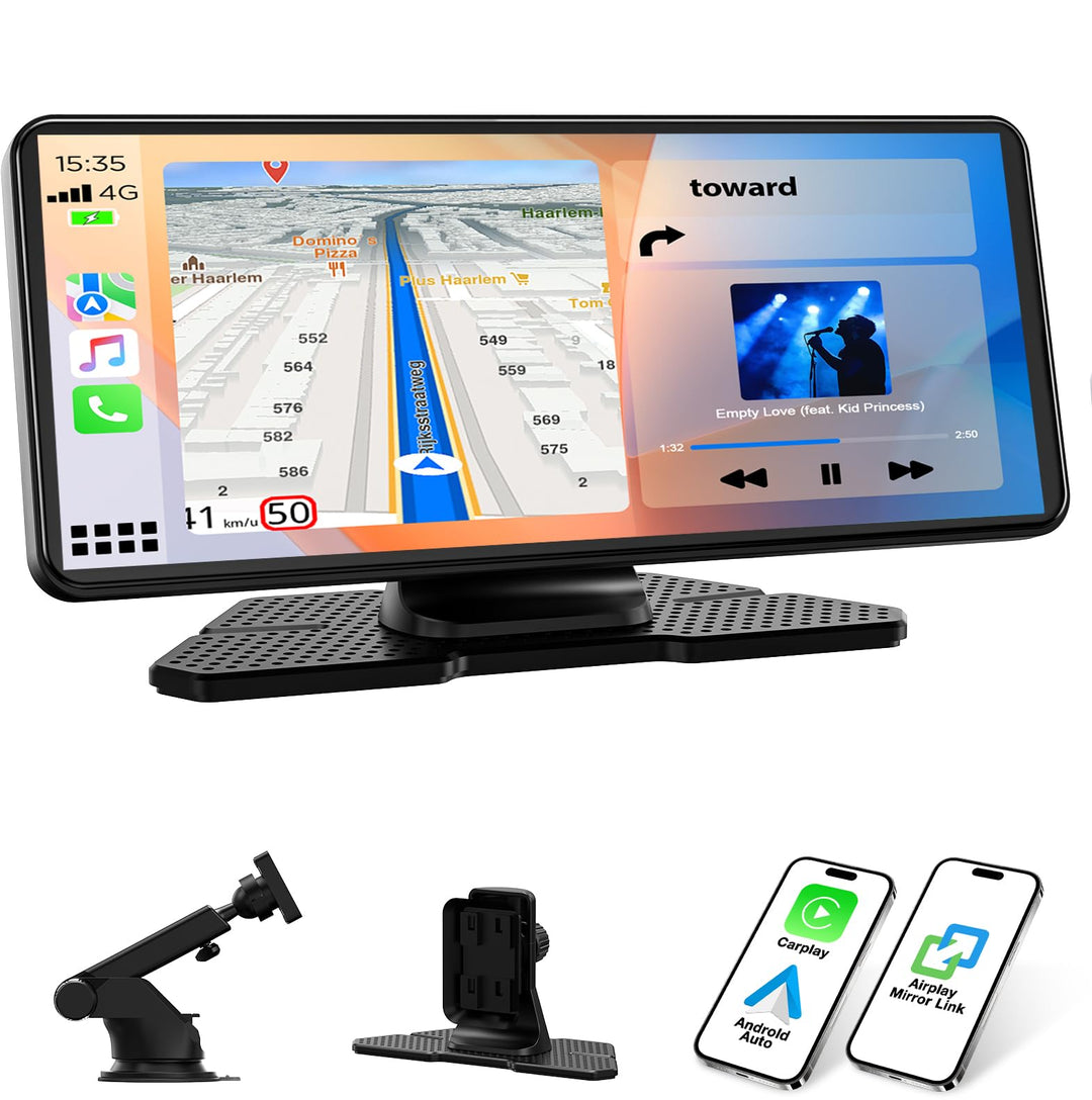LAMTTO Wireless CarPlay Android Auto Display 6,86 Zoll Touchscreen Car Play mit Mirror Link Live-Nav
