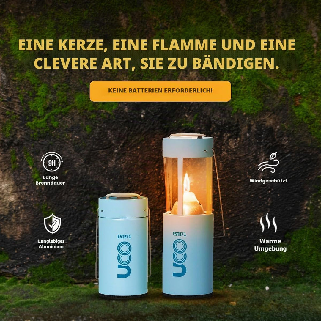 Original Kerzenlaterne, pulverbeschichtet, Gletscher, aktualisierte Farbe, 16,5 cm, Gletscher