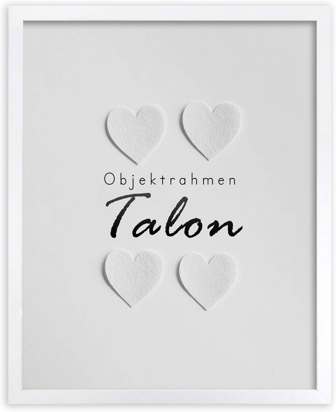 Objektrahmen Talon SPACE 65x65 cm Weiss Gemasert 3D Bilderrahmen zum Befüllen, 65x65 cm Weiss Gemase