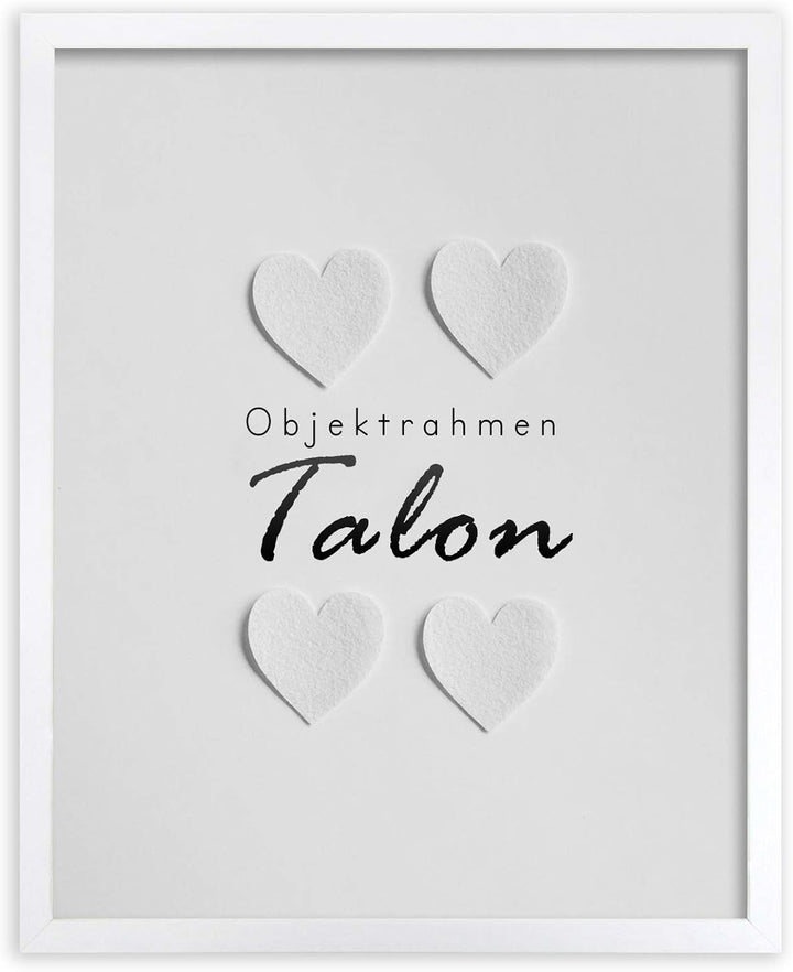 Objektrahmen Talon SPACE 65x65 cm Weiss Gemasert 3D Bilderrahmen zum Befüllen, 65x65 cm Weiss Gemase